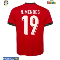 Portugal Nuno Mendes #19 Heimtrikot EM 2024 Kurzarm